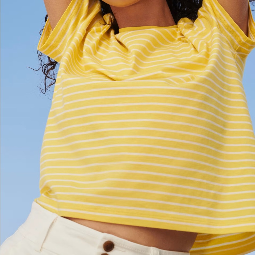 Everlane Small Yellow The Organic Cotton Box-Cut Tee